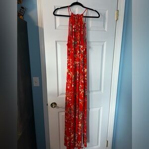 Leota Floral Halter Maxi Dress